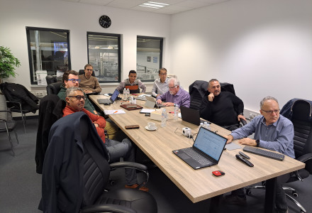 Photo from Brite Solar’s annual sales and staff meeting held at the new factory in Patras, bringing together a growing international team.